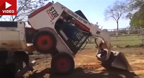 skid steer loading itself on truck|Skid steer loading 101 .